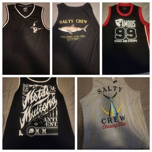 Salty Crew & Metal Mulisha Tank Tops - Set Of 5